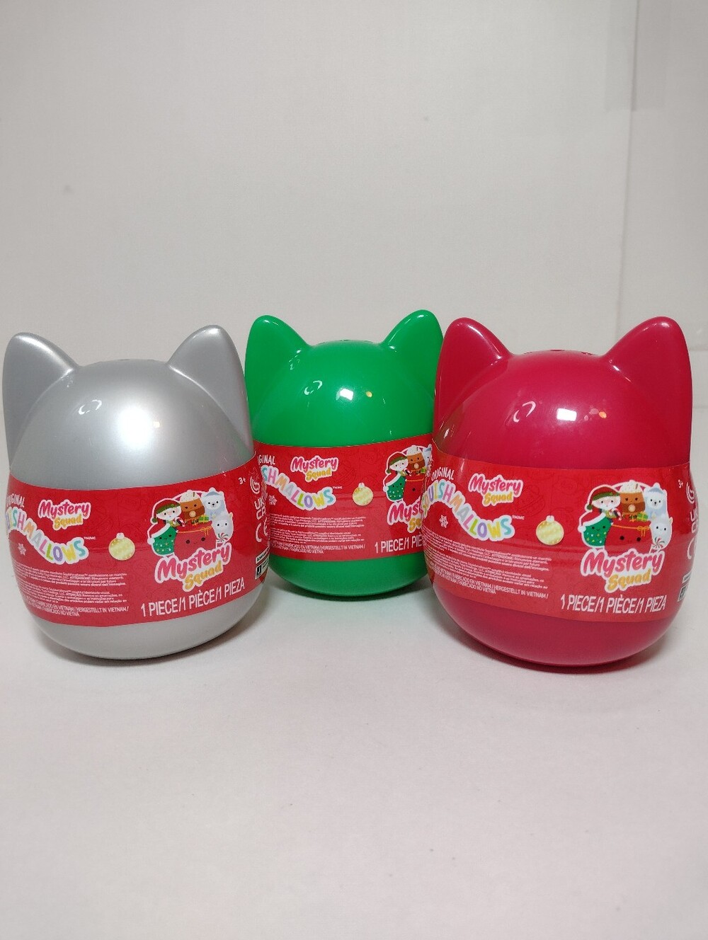 Mystery Squishmallows Cat Capsule Trio - Silver, Green, Pink